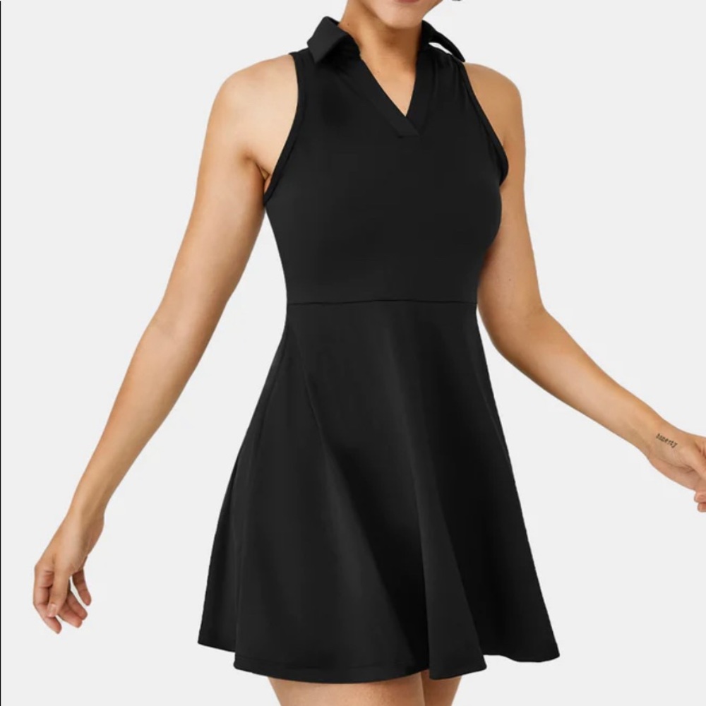 Halara Racerback Golf/Tennis Dress with Shorts. Med